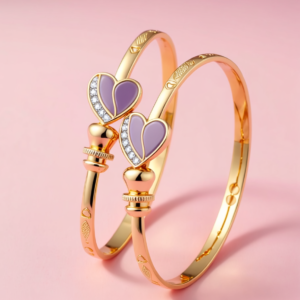 Adjustable Heart-Shaped Openable Bangles